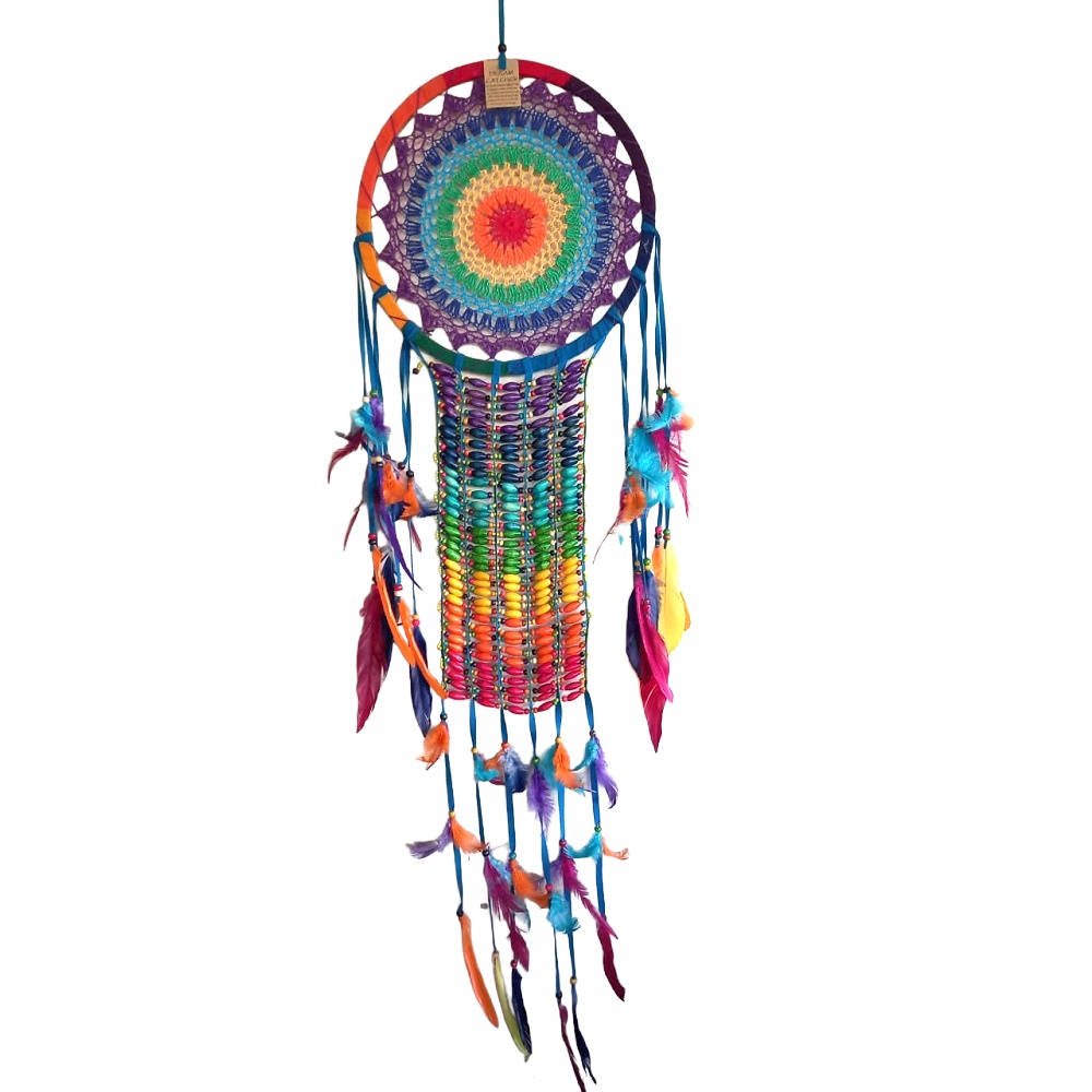 Dreamcatcher Multi Colour Boho Style 40cm Deja Vu Ltd dreamcatcher-multi-colour-boho-style-40cm-deja-vu-ltd